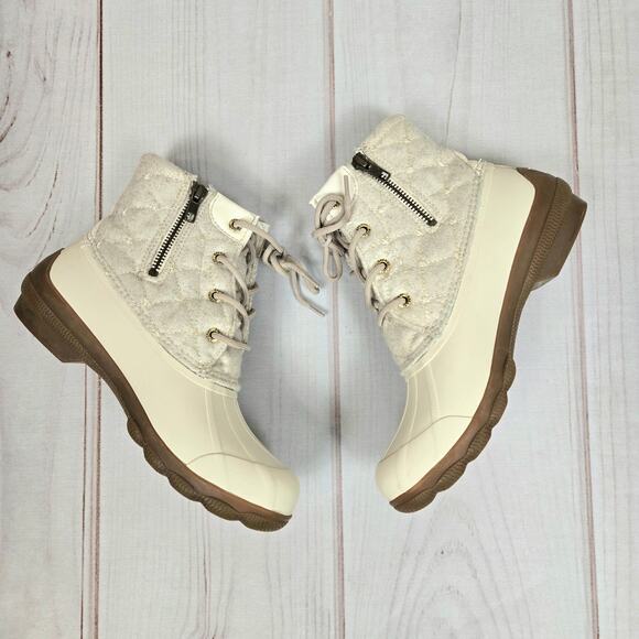 Sperry Syren Gulf Duck Rain Boot White 7 - Picture 4 of 14